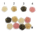 Pretty Rose with Sequins Filled Resin Ornament Artificial Flower DIY Fashion Brooch Making Girls Hair Clips Embellishment