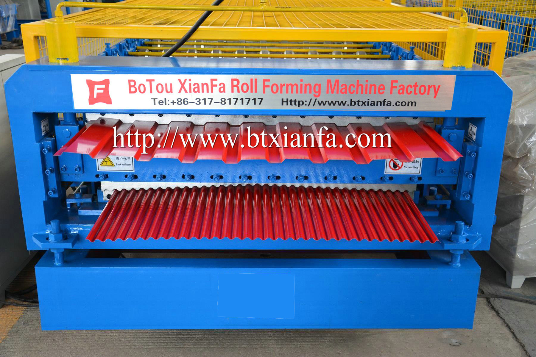 corrugated glazed roof tile machine