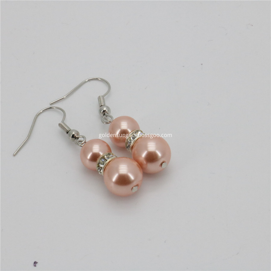 Peach Shell Pearl Eardrop