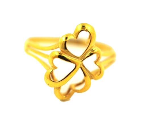 Lucky Leaf Four Leaf Clover Ring