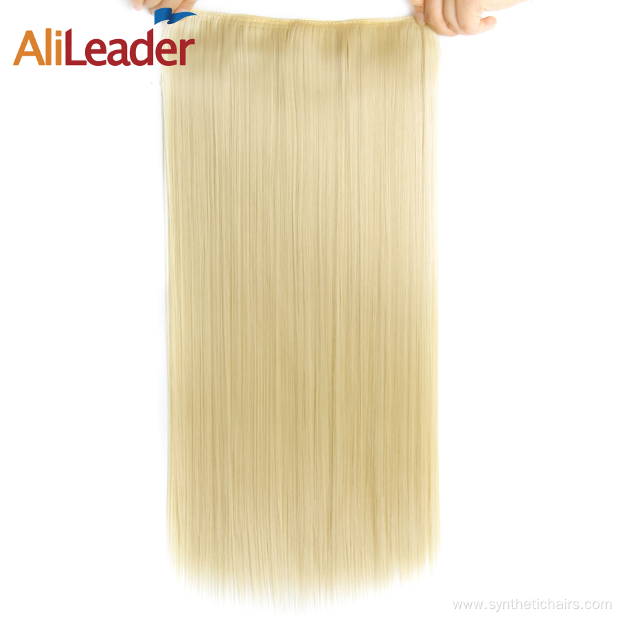 Silky Straight Long Hairpiece 5Clips In Hair Extension