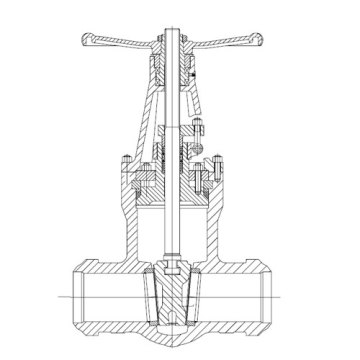 Meterai tekanan Gate Valve BW akhir