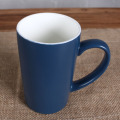 Matte blue coffee mug