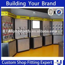 Tailor made MDF telco display fixtures for display cellphone accessories