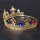 Gold Plated Colorful Diamond Rhinestone Baroque Crown