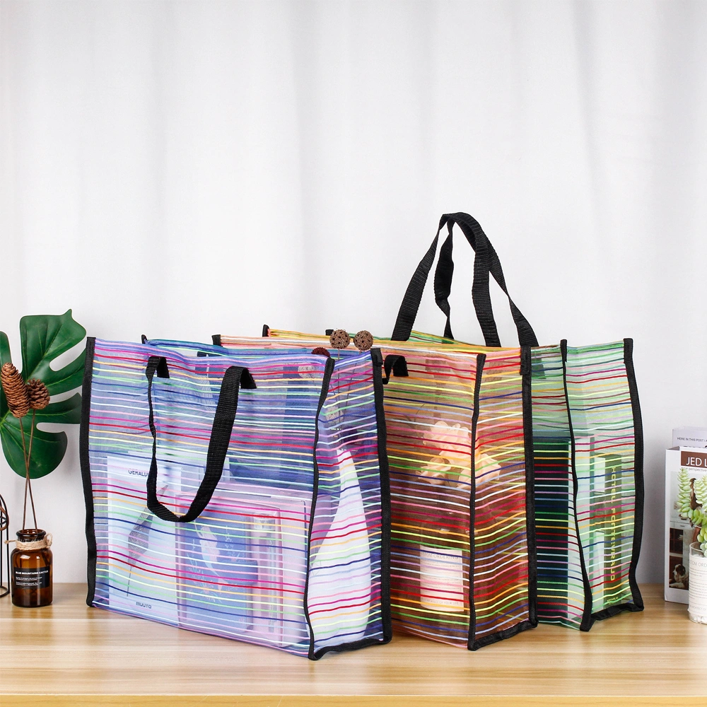 Different Color Transparent Polyester Mesh Beach Bag