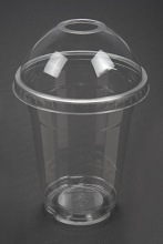 Clear PP Juice Cup with Dome Lid