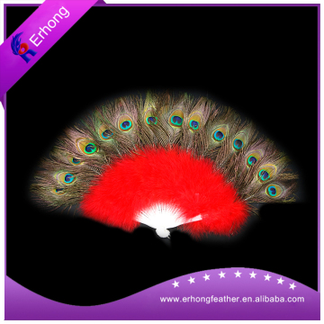 Sexy dancing Peacock Feather Fan for Decoration