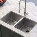 Handmade Under Mount Double Bowl Modern Kitchen Sink