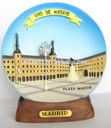 polyresin 3d souvenir plate,3d tourist souvenir plate