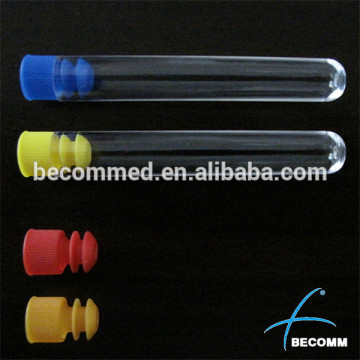 Lab consumables PS test tube with cork