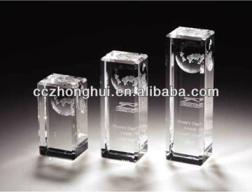 Beautiful crystal cube paperweight for business gift