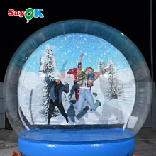 Giant Human Snowball Snowglobe Tent: Sayok Large Bounce Outdoor Christmas Decoration