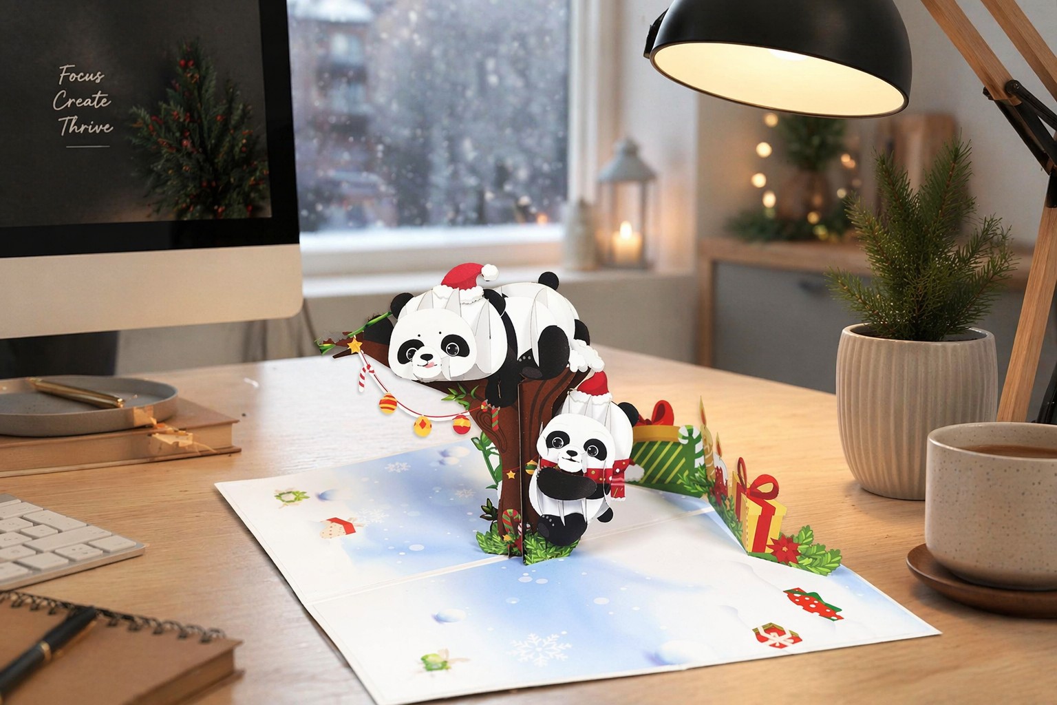 Kreatywna świąteczna kartka wyskakująca Creative Christmas Pop Up Card
