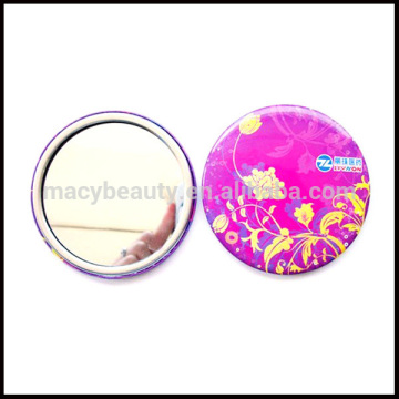 Single side tin round pocket mirror