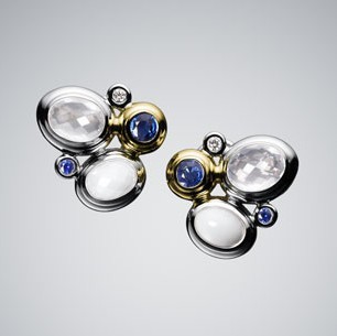 David Yurman Jewelry White Oval Mosaic Earrings