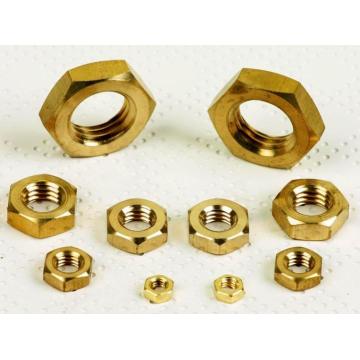 Precision hex brass nuts