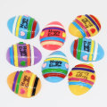 Colorful 100pcs/bag Easter Egg Shaped Resin Cabochon For Handmade Craftwork Beads Decor Slime Holiday Ornaments