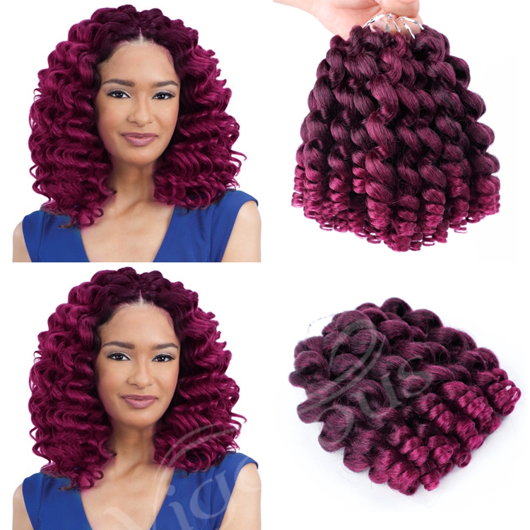 Freetress Afro Bug Spiral Queen Darling Crochet Products Synthetic Machine Wholesale Curly Braiding Hair