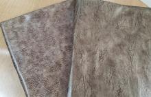 Knitted Polyester Bronzed Leather Looking Sofa Fabric