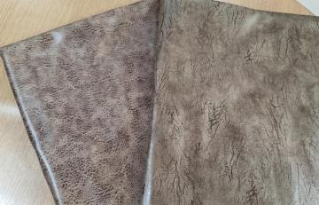 Knitted Polyester Bronzed Leather Looking Sofa Fabric