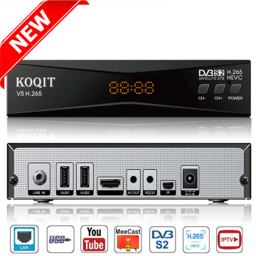 MeeCast Live Mirror screen H265 Dvb S2 Satellite TV Receiver DVB-S2 HEVC IPTV Decoder T2mi DVB2IP FTA Receptor Cs IKS Sat finder