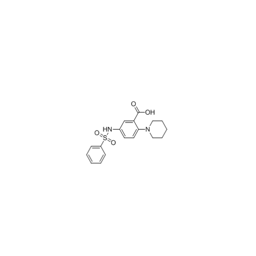 Su misura per acido benzoico 5- (fenilsulfonamido) -2- (piperidin-1-il)