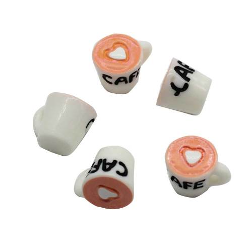 Venta al por mayor Kawaii Coffee Cup Resina Bead Cabochon Photo Props Niños Jugar Dollhouse DIY Adorno Accesorios Joyería Deco Store