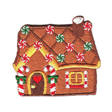Christmas Festive Gingerbread House Embroidery Emblem