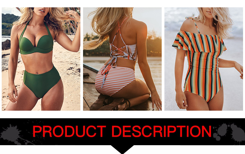 Hot Style Women Swimwear Ladies Colorful Sexy Bikini Recycled Fabric