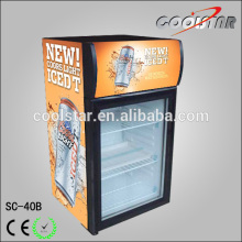 Single door small freezer cold beer refrigerated showcase