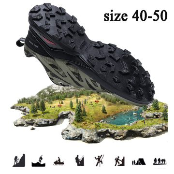 New Men Hiking Shoes Anti Slip Climbing Mountain Shoes Men Big Size 40-50 Quality Hunting Sneakers Male Trailing Hiking Sneakers
