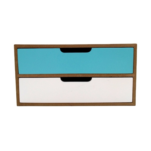 Modern Wooden Office Desk Organizer with 2 drawers