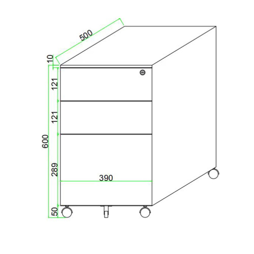 White Metal Office Storage File Cabinet