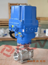 3 pc stainless steel thread 220v electric ball valve explosionproof