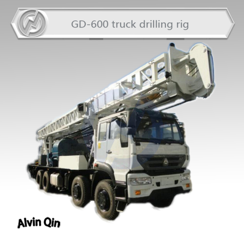 600 meters depth Truck mounted core drilling machine for mineral exploration