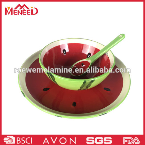 Wholesale cheap watermelon unbreakable melamine dinnerware