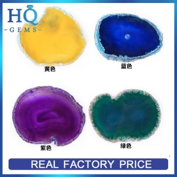 40-80mm Round Natural Agate slices wholesale colored agate stone slices