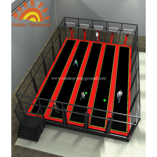 Terrain de jeu de structure de conception de trampoline de basket-ball