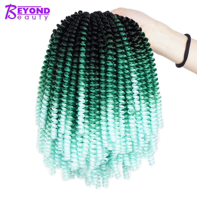 Spring Twist Crochet Braids Soft Bomb Twist Crochet Hair Ombre Colors Synthetic Fluffy Hair Extensions