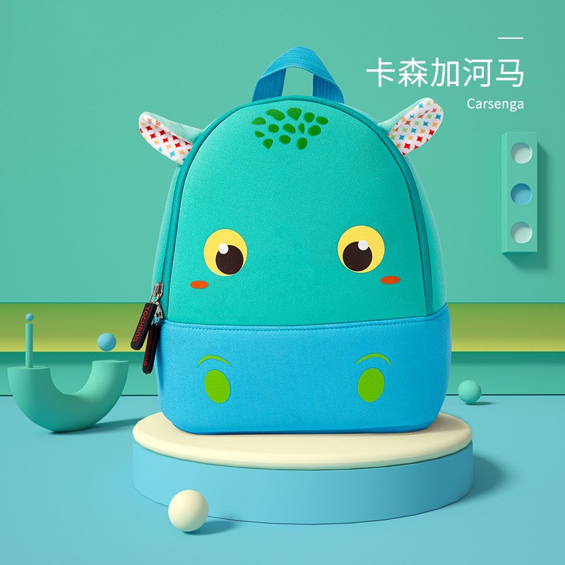 2022 Custom Logo Travel Trendy Neoprene Waterproof Cartoon Cute Animal Backpack Toddler Bag Baby Kindergarten Kids School Bags