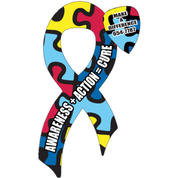 Custom Outdoor Die Cut Ribbon Magnet Stickers