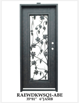 Wrought Iron Door with Metal Iron Crafts