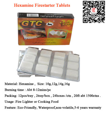 Hexamine solid camping fuel fire lighter white fire solid emergency light