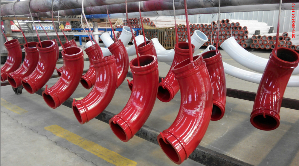 DN125 x R1000/500 x 45 Schwing Concrete Pump Pipe Bends Cast Elbow