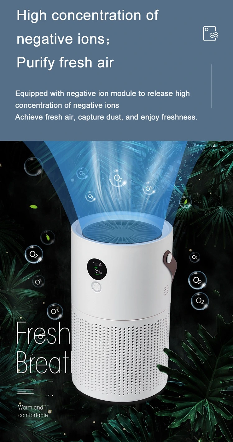 CE FCC RoHS Portable Mini Smart Home Use Air Cleaner HEPA Filter UV Air Purifier