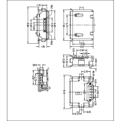 MUFM08 8-Micro USB 5P Receptacle AB TYPE SMT With Post ?