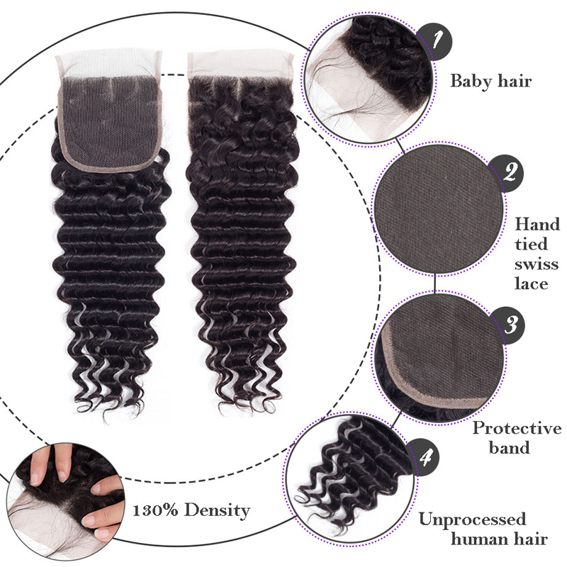 Brazilian Hair Bundles with closure  Remy Human Hair Bundles with lace Closure 100 Virgin Hair Weave