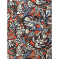 Tropical Leaves Polyester Bubble Chiffon Printing Fabric