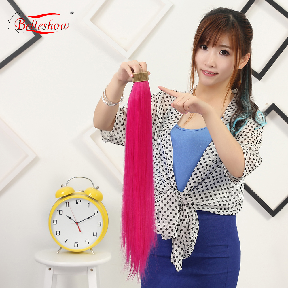 Hot sell clip on ponytail straight synthetic hair extension easy ponytail hairstyles best clip in hair extensions